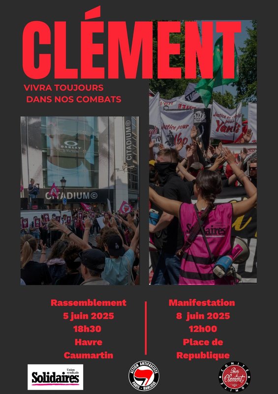 Clément vivra toujours dans nos combats