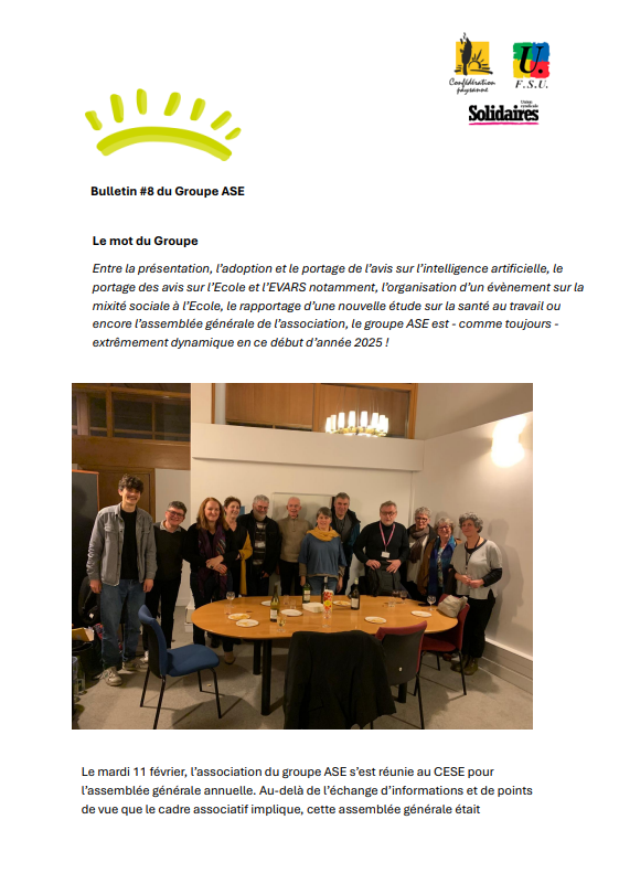 bulletin ase 8
